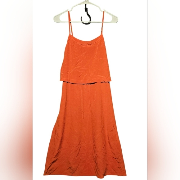 Madewell EUC Size 0 PTP 16 Orange Dress - Picture 2 of 2